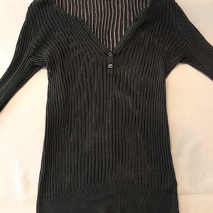 The Limited long sleeve v-neck dark grey